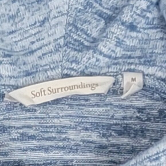 Soft Surroundings Blue Cloud 9 Cowl Neck Tunic Sweater - M - Picture 10 of 10